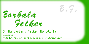 borbala felker business card